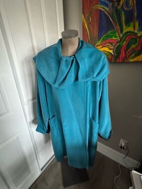 Teal Silk Coat